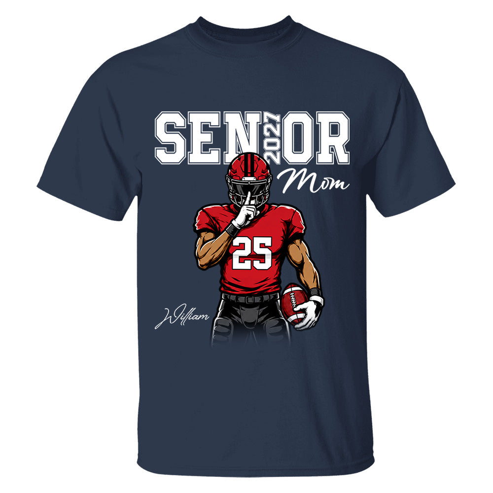 Custom Senior Football Mom Shirt, Senior Night Tee 2027 L0411 VH01