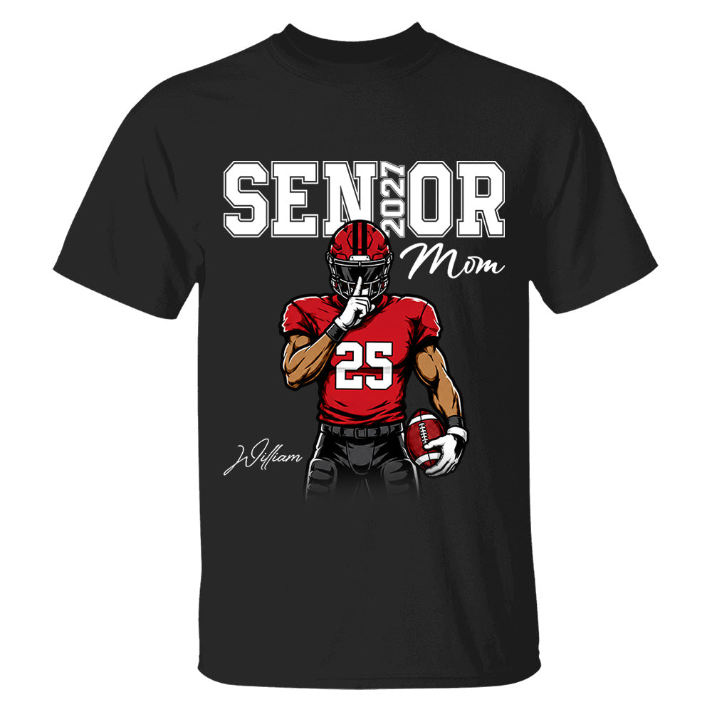 Custom Senior Football Mom Shirt, Senior Night Tee 2027 L0411 VH01