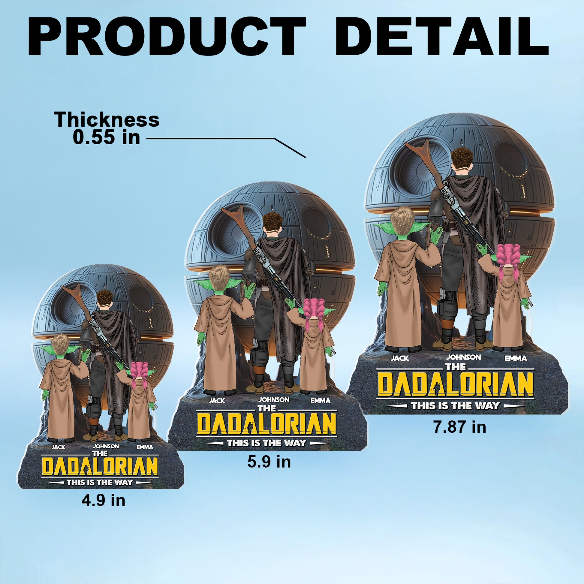 The Dadalorian This Is The Way - Personalized Acrylic Block Plaque, Father's Day Gift for Dad Tu20
