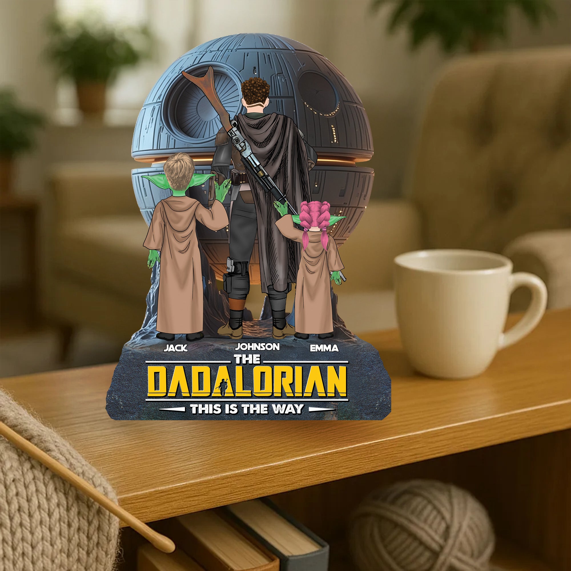 The Dadalorian This Is The Way - Personalized Acrylic Block Plaque, Father's Day Gift for Dad Tu20
