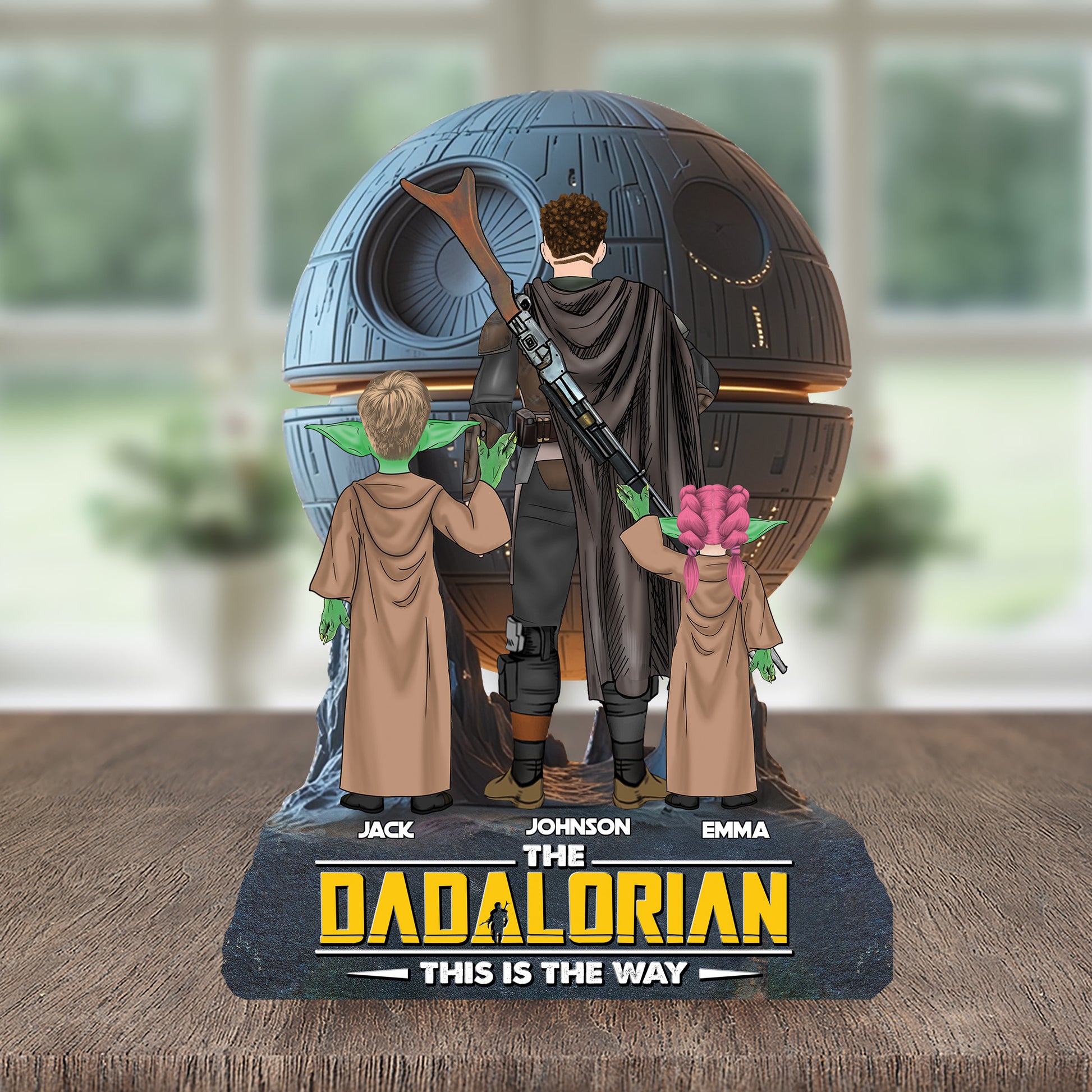 The Dadalorian This Is The Way - Personalized Acrylic Block Plaque, Father's Day Gift for Dad Tu20
