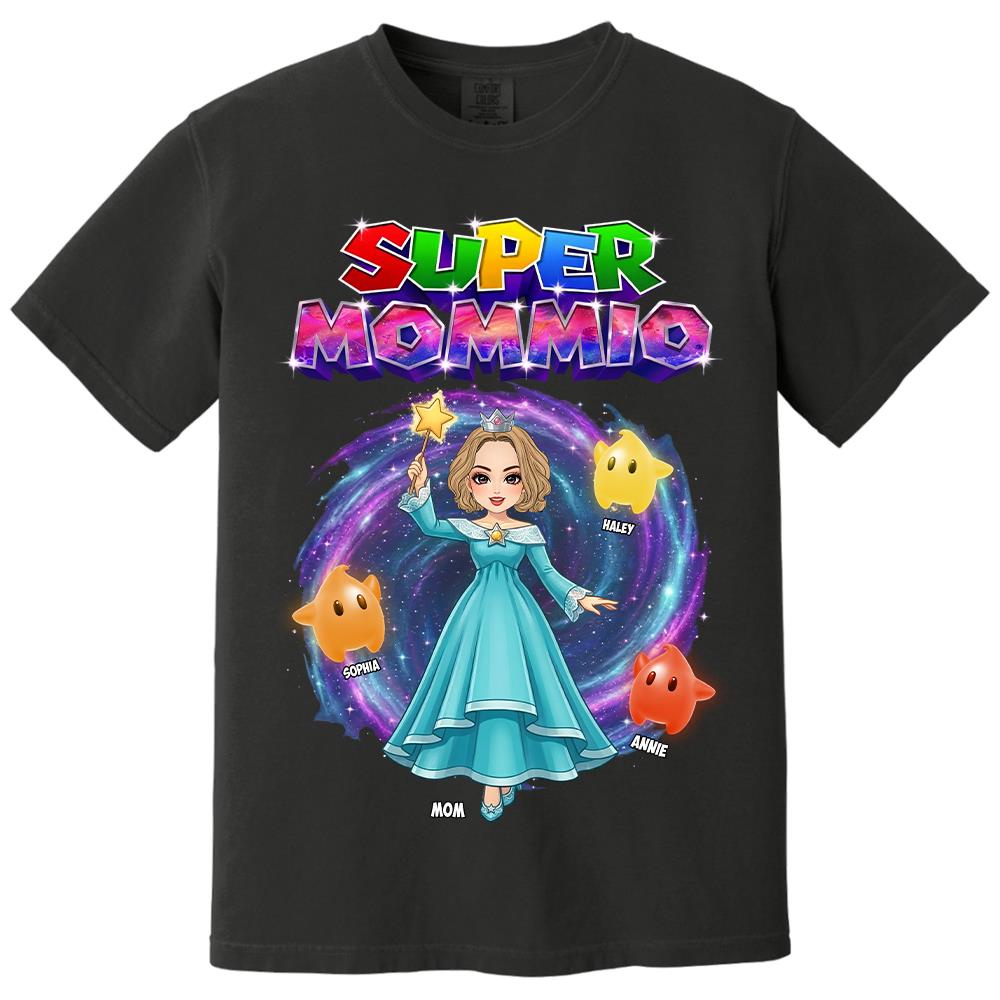Super Mommio Galaxy Customized Shirt, Gift For Mommy Mama,Mother's Day Shirt Na02 Hv01