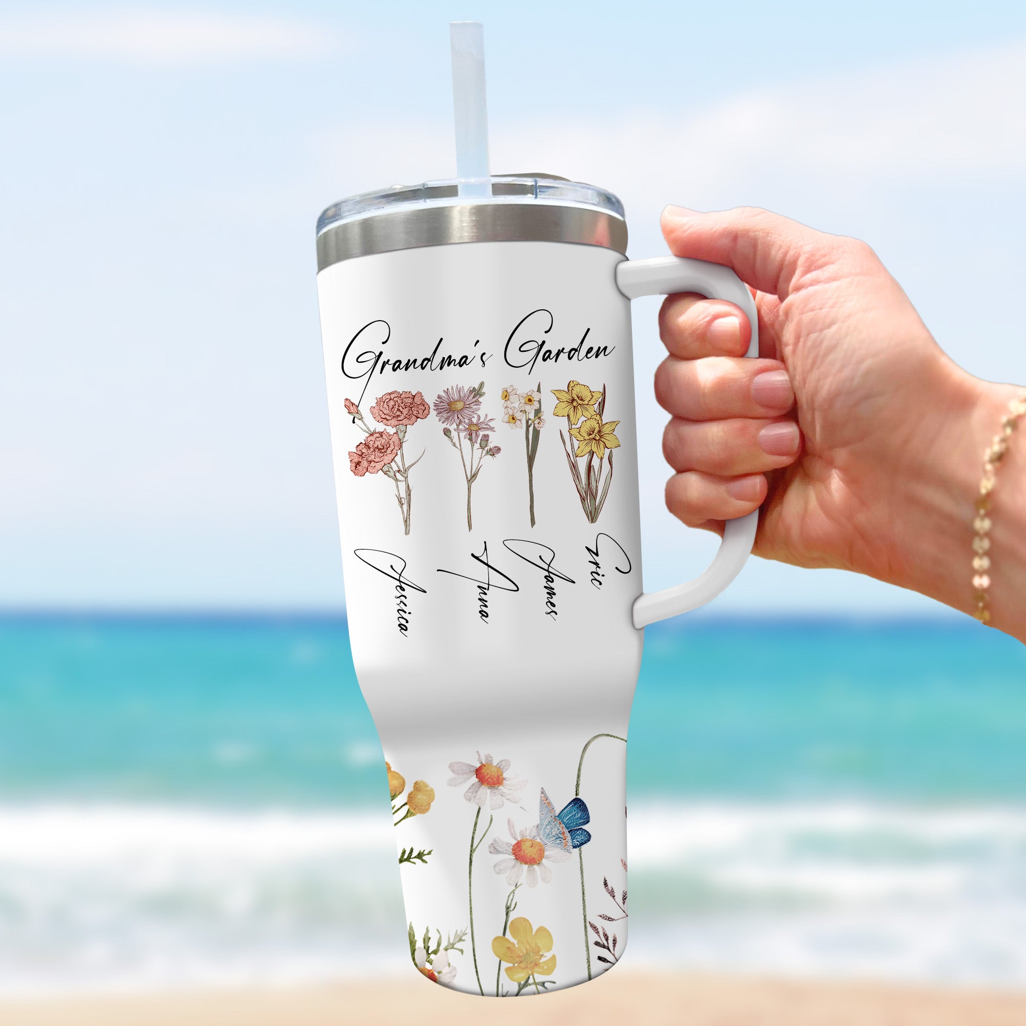 Mother's Day - Custom Grandma's Garden Birth Month Flower Tumbler