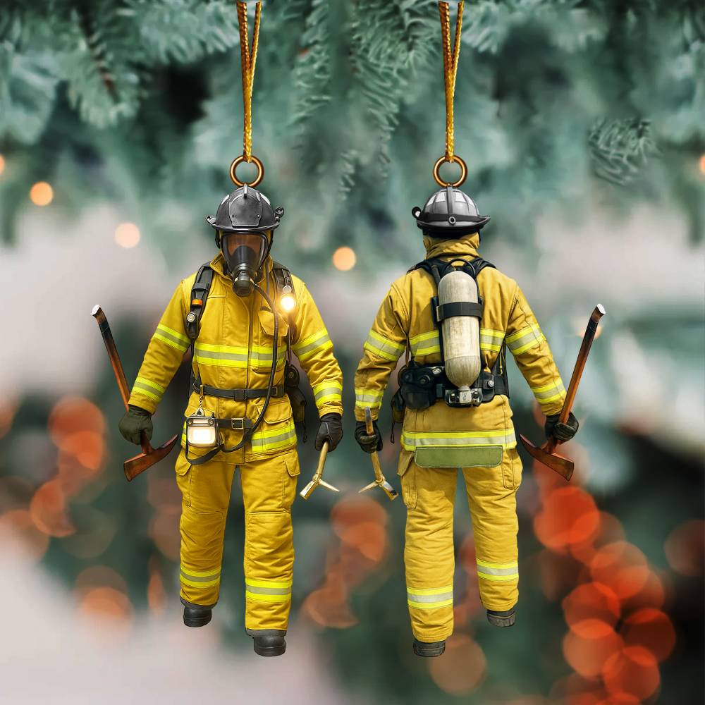 Custom Ornament Gift For Firefighter - Personalized Gifts For Fireman - Firefighters On Duty Ornament New Nh00