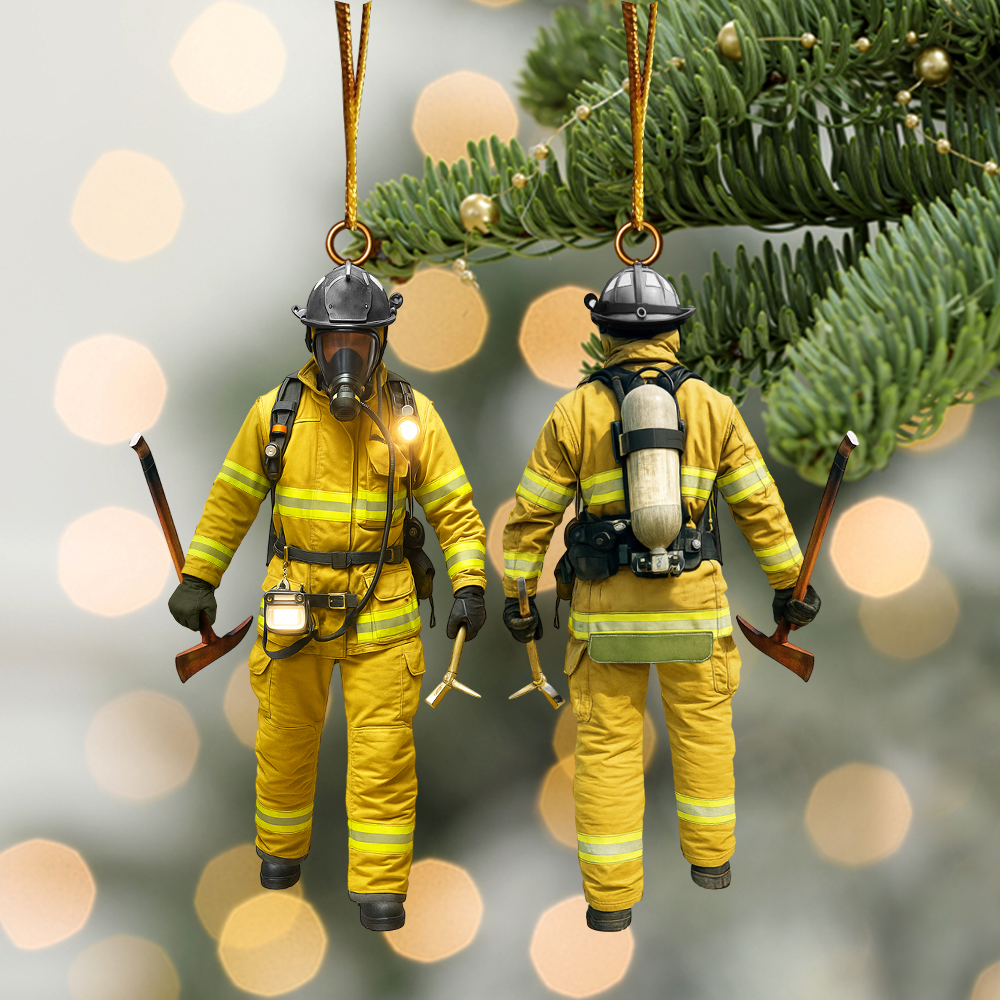 Custom Ornament Gift For Firefighter - Personalized Gifts For Fireman - Firefighters On Duty Ornament New Nh00
