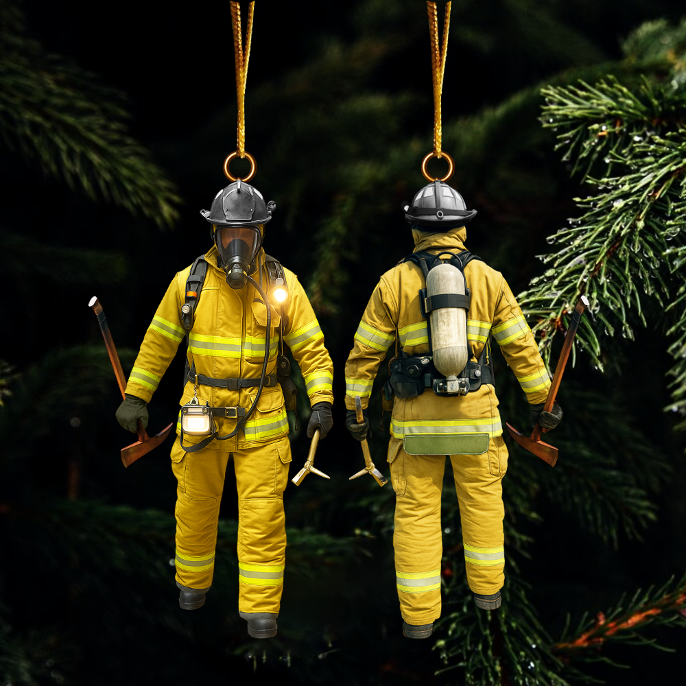 Custom Ornament Gift For Firefighter - Personalized Gifts For Fireman - Firefighters On Duty Ornament New Nh00