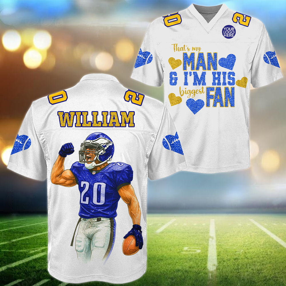 That's My Boy - Personalized Football Jersey Custom Photo Football Lovers Family NA04 Li29