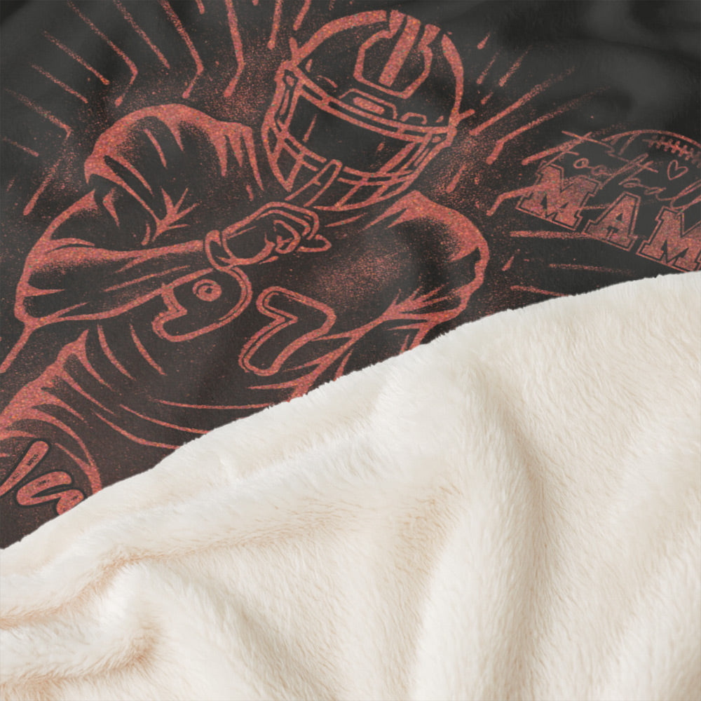 Personalized Bleach Style Football Player Wearable Blanket Hoodie Vrs2 A2110