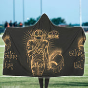 Personalized Bleach Style Football Player Wearable Blanket Hoodie Vrs2 A2110