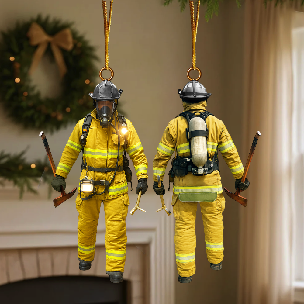 Custom Ornament Gift For Firefighter - Personalized Gifts For Fireman - Firefighters On Duty Ornament New Nh00
