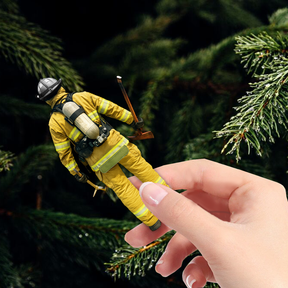 Custom Ornament Gift For Firefighter - Personalized Gifts For Fireman - Firefighters On Duty Ornament New Nh00