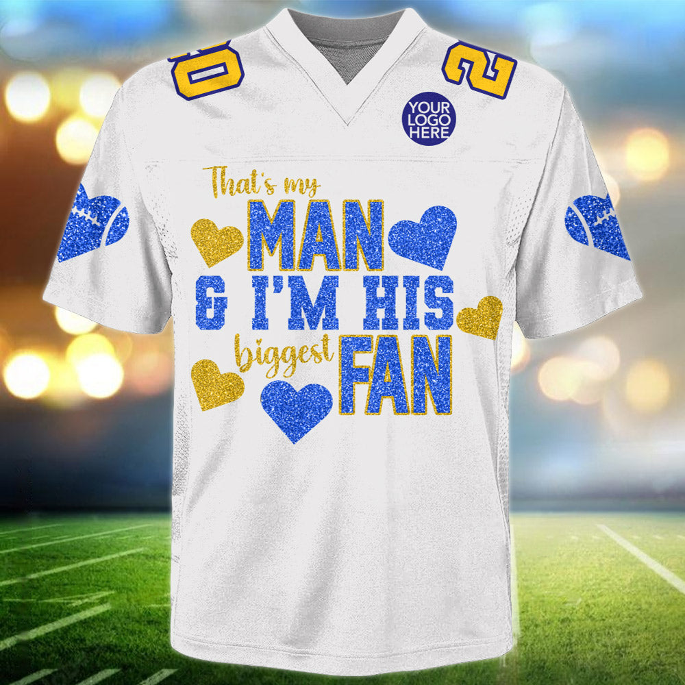 That's My Boy - Personalized Football Jersey Custom Photo Football Lovers Family NA04 Li29