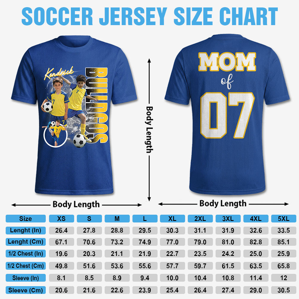 Custom Photo Soccer Player Soccer Jersey - Personalized Team Name School Name Bootleg Jersey A2110 Pt99