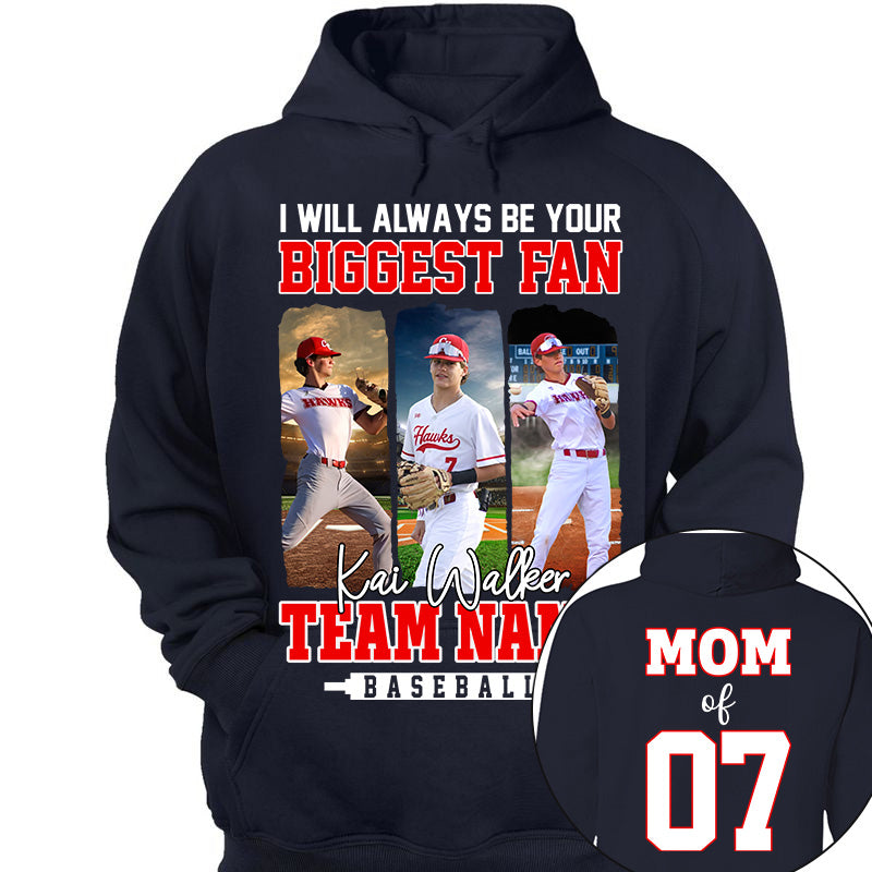 I Will Always Be Your Biggest Fan, Personalized Baseball Shirt For Baseball Mom Sport Family NA02 Li29