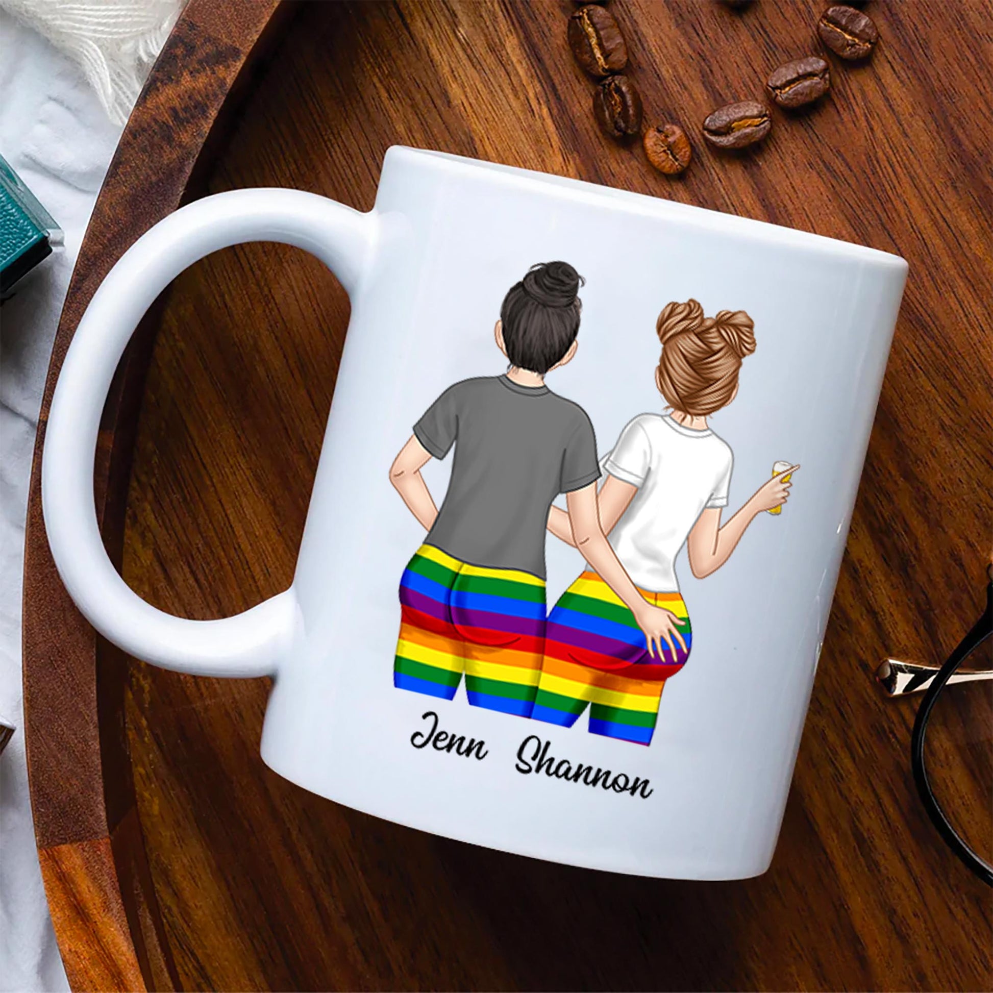 I Just Want To Touch Custom Mugs Gift For Lesbian Couple VH01