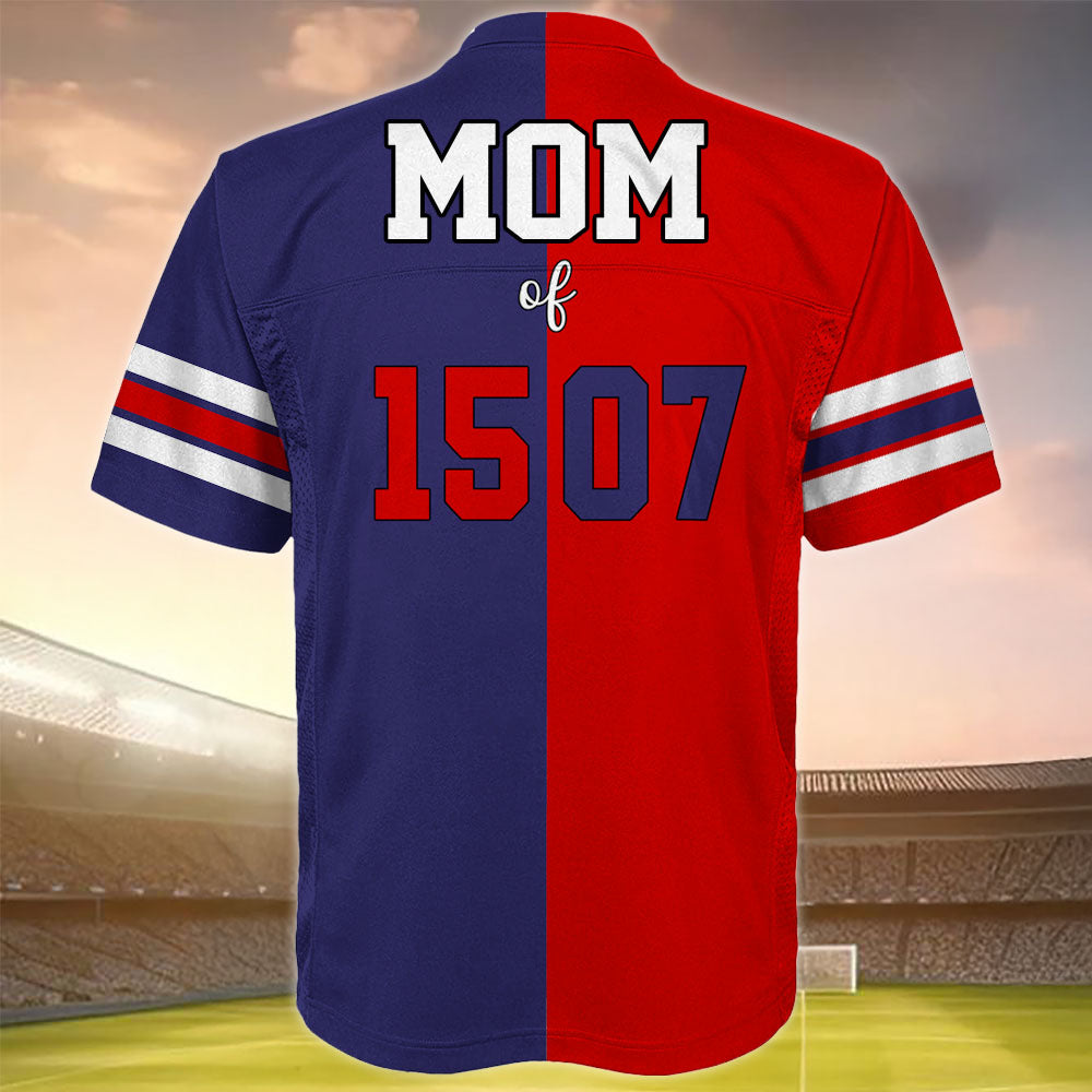 Custom Any Two Football Team, Personalized Team Name And Number Football Jersey, V-neck Short Sleeve Jersey Shirt, Football Jerseys Pt99