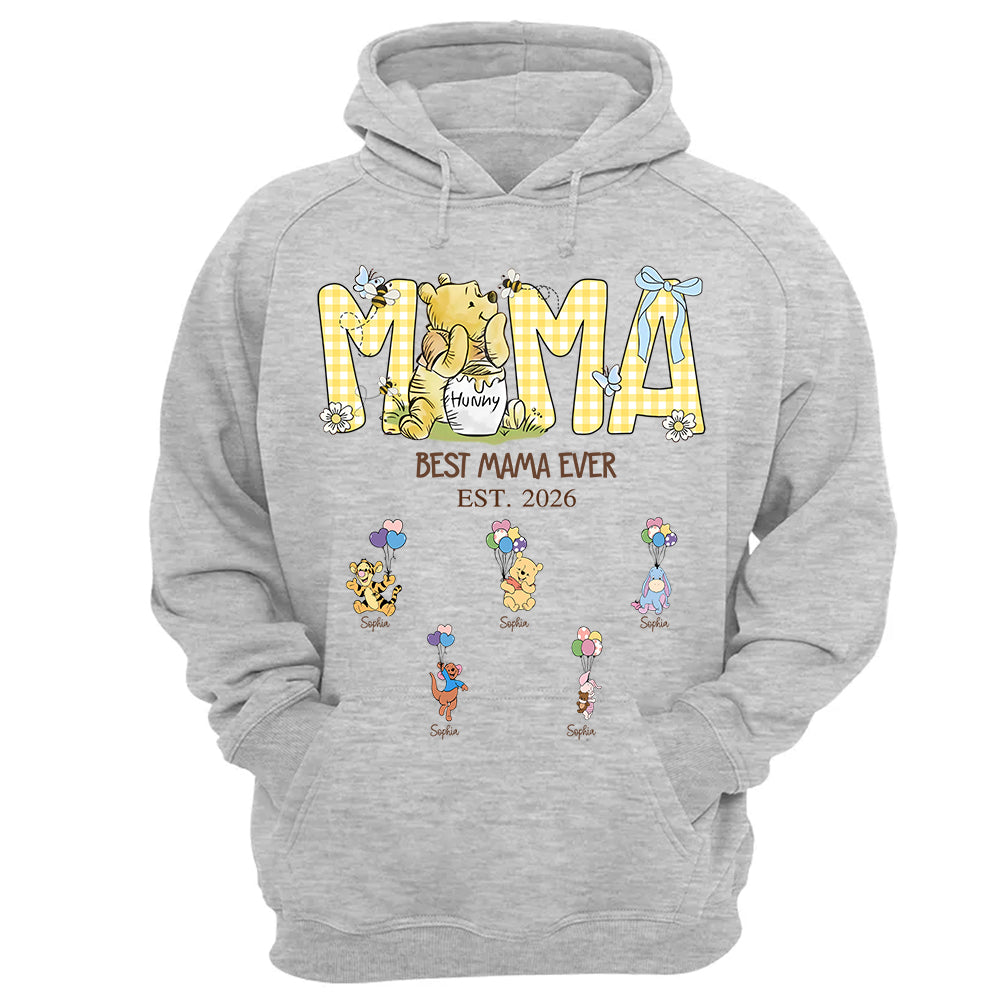 Mama Bear Best Mama Ever, Mama Est with Kids Name, Personalized Shirt Gift For Mom, Grandma, Custom Mother's Day Shirt Sweatshirt MI209