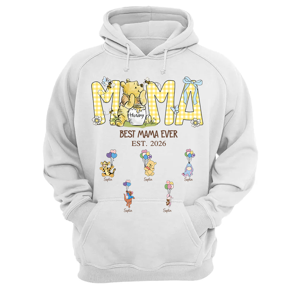 Mama Bear Best Mama Ever, Mama Est with Kids Name, Personalized Shirt Gift For Mom, Grandma, Custom Mother's Day Shirt Sweatshirt MI209