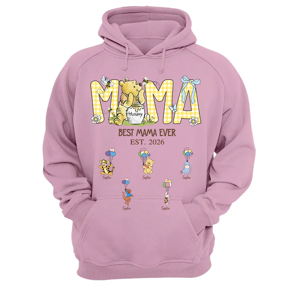 Mama Bear Best Mama Ever, Mama Est with Kids Name, Personalized Shirt Gift For Mom, Grandma, Custom Mother's Day Shirt Sweatshirt MI209