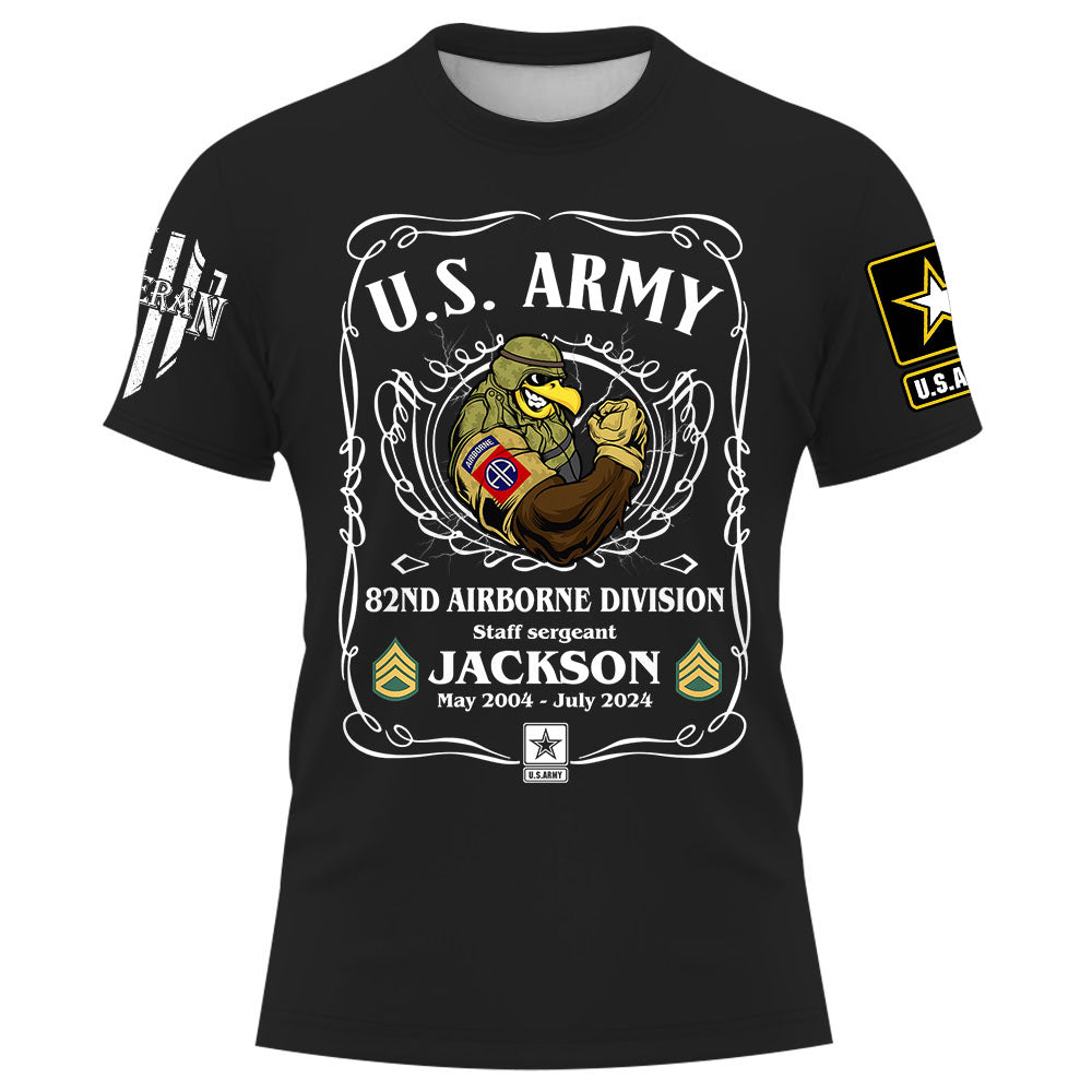 Personalized Shirt For Veteran Custom All Branch Units Patch Military K1702