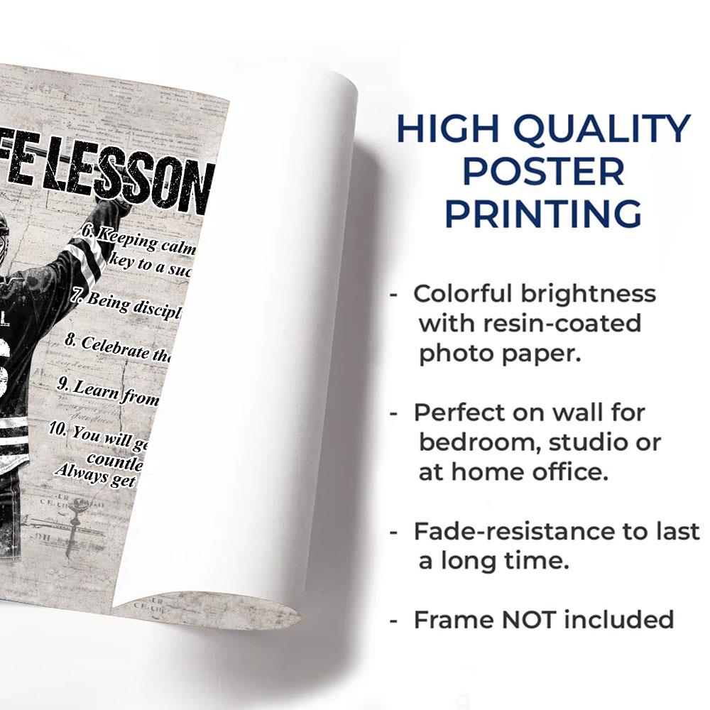 Personalized Hockey Life Lessons Poster - Gift For Hockey Lovers NA04