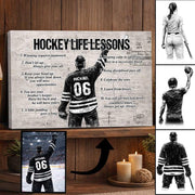 Personalized Hockey Life Lessons Poster - Gift For Hockey Lovers NA04