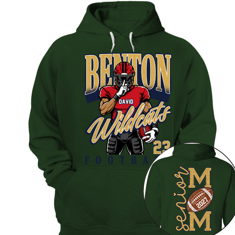 Custom Football Senior Mom 2027 Shirt, Senior Year Football Gift Idea L0411 Nh00