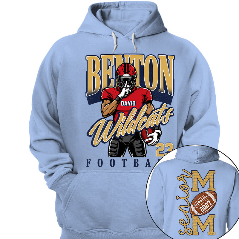 Custom Football Senior Mom 2027 Shirt, Senior Year Football Gift Idea L0411 Nh00