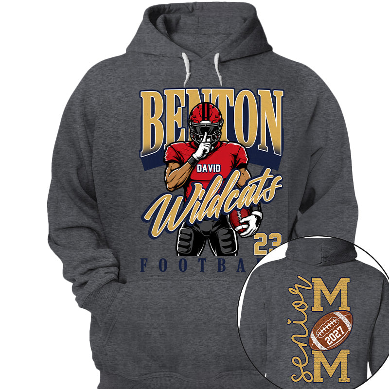 Custom Football Senior Mom 2027 Shirt, Senior Year Football Gift Idea L0411 Nh00