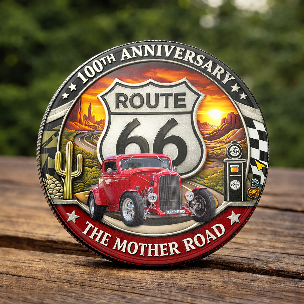 Celebrate 100 Years of Road Route 66 - Custom Hot Rod's Photo Commemorative Coin A2110