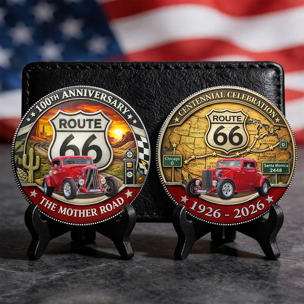 Celebrate 100 Years of Road Route 66 - Custom Hot Rod's Photo Commemorative Coin A2110
