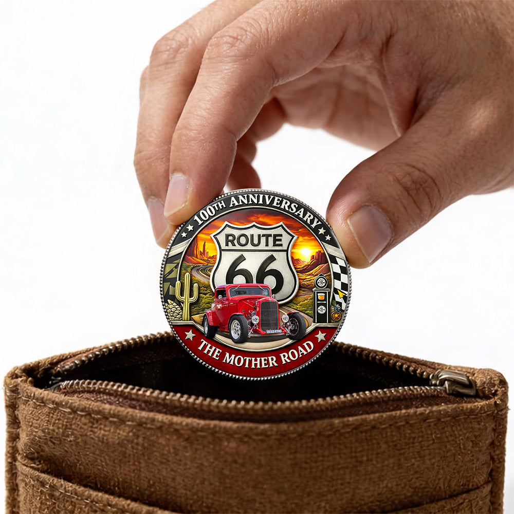 Celebrate 100 Years of Road Route 66 - Custom Hot Rod's Photo Commemorative Coin A2110
