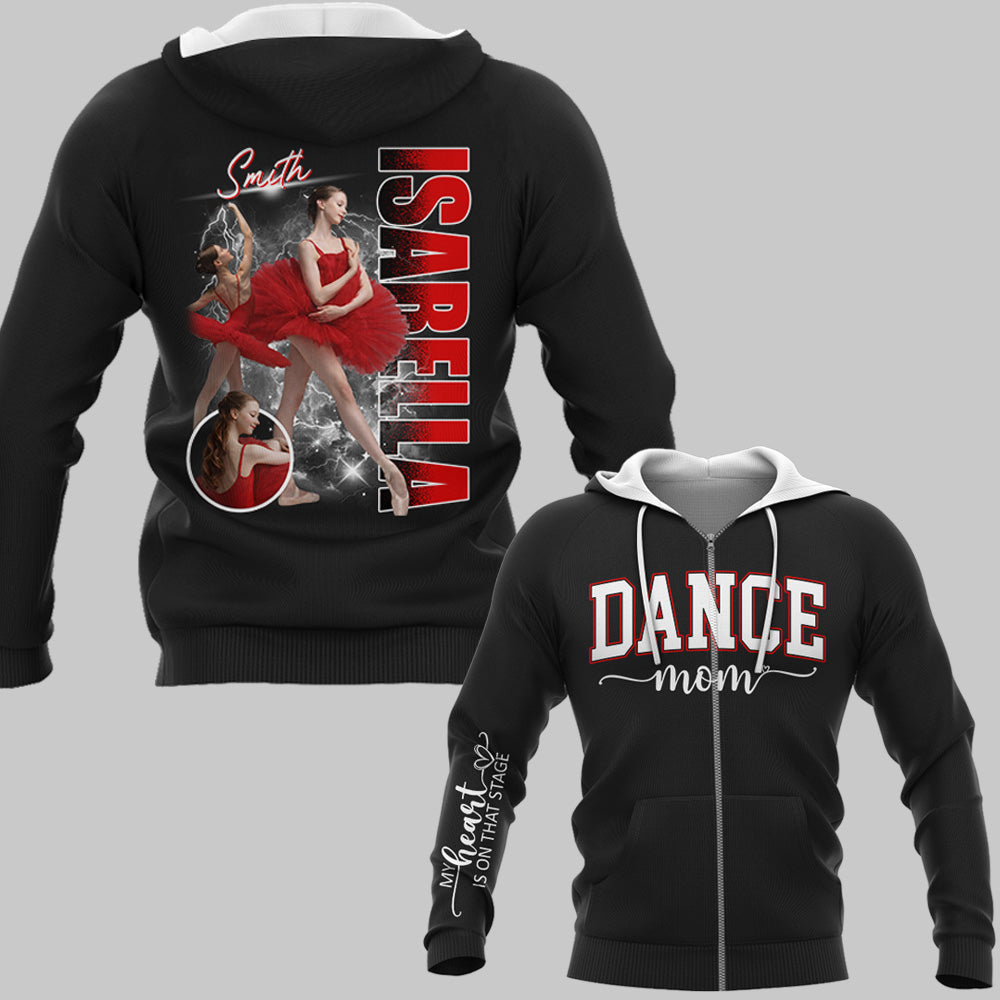 Dance Mom My Heart Is On That Stage Personalized Dance Shirt Gift For Dance Lovers T1807 Do99