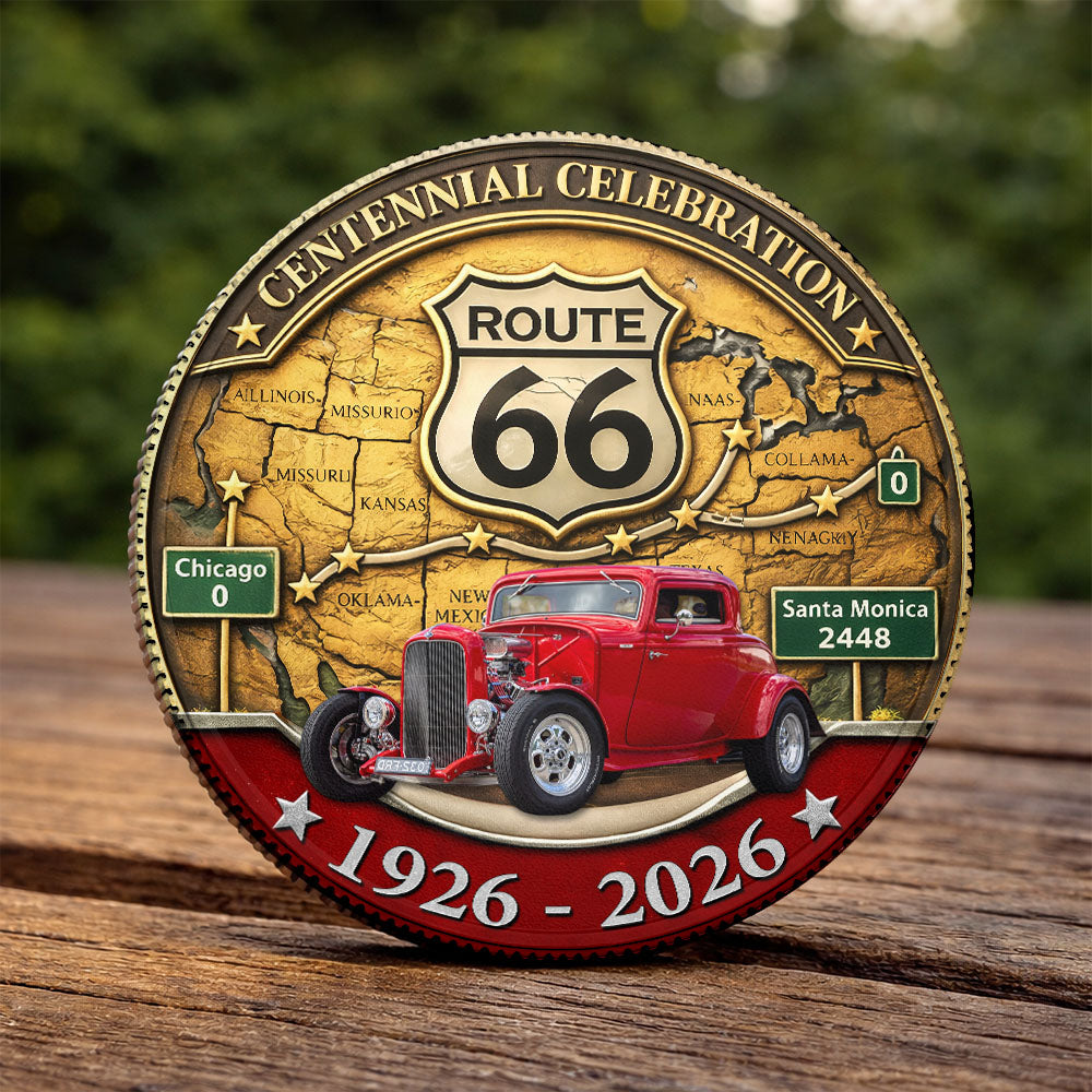 Celebrate 100 Years of Road Route 66 - Custom Hot Rod's Photo Commemorative Coin A2110