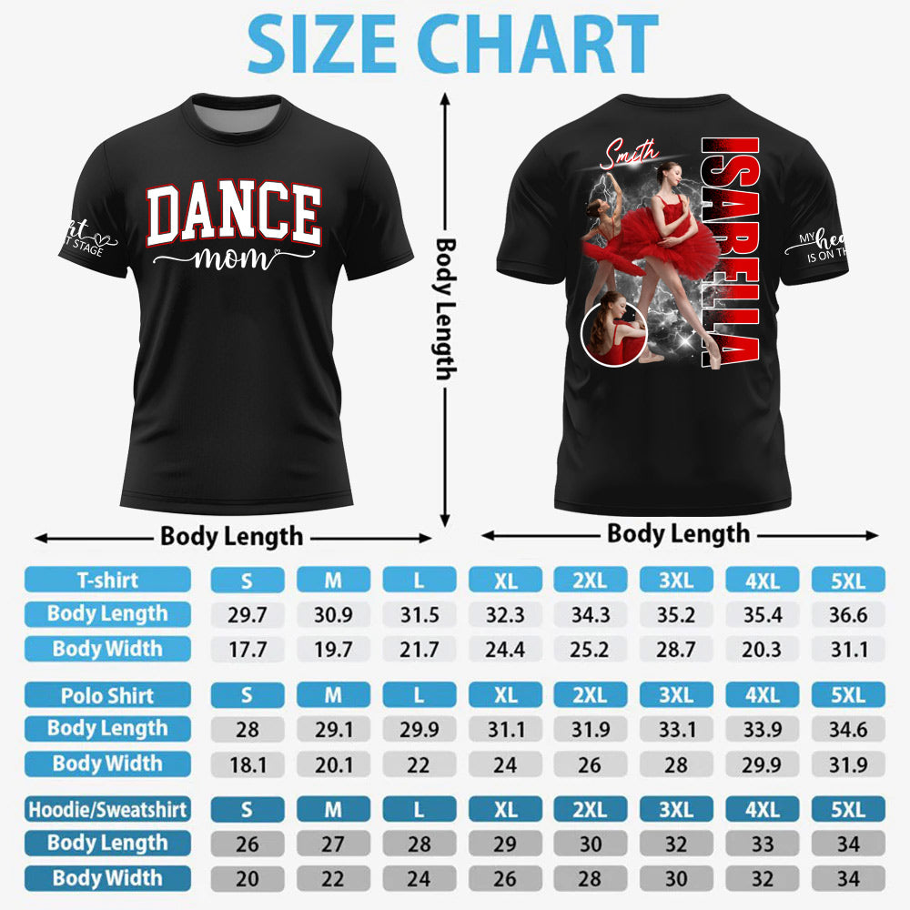Dance Mom My Heart Is On That Stage Personalized Dance Shirt Gift For Dance Lovers T1807 Do99