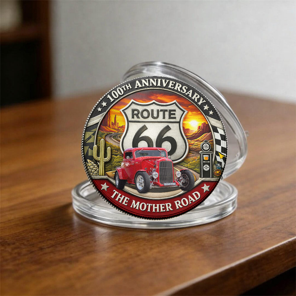 Celebrate 100 Years of Road Route 66 - Custom Hot Rod's Photo Commemorative Coin A2110