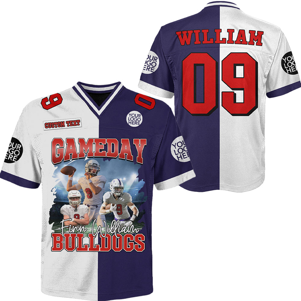 Football Game Day Personalized Jersey American Football Custom Photo Football Shirt Gift For Football Player K1702