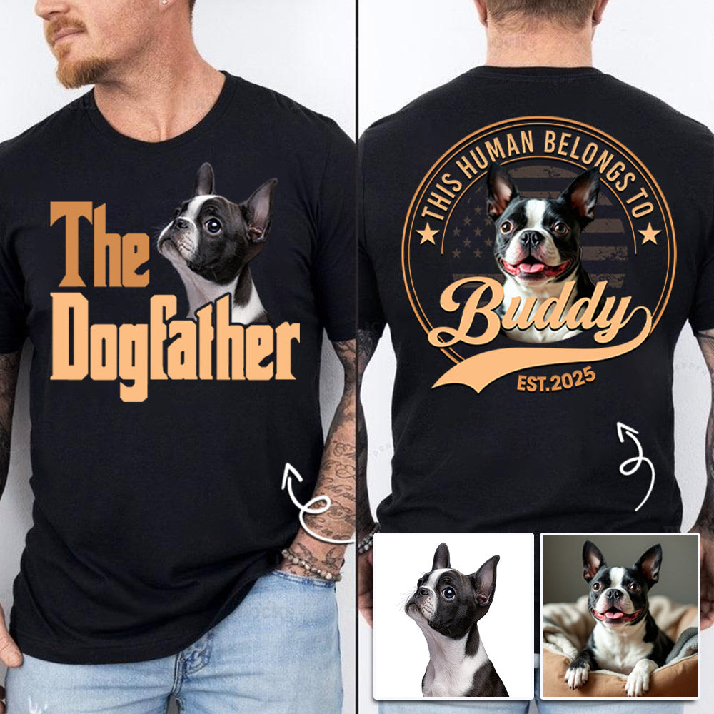 The Dog Father, Personalized Custom Photo Dog Dad Mom Shirt, Gift For Dog Lover T1807 Li29
