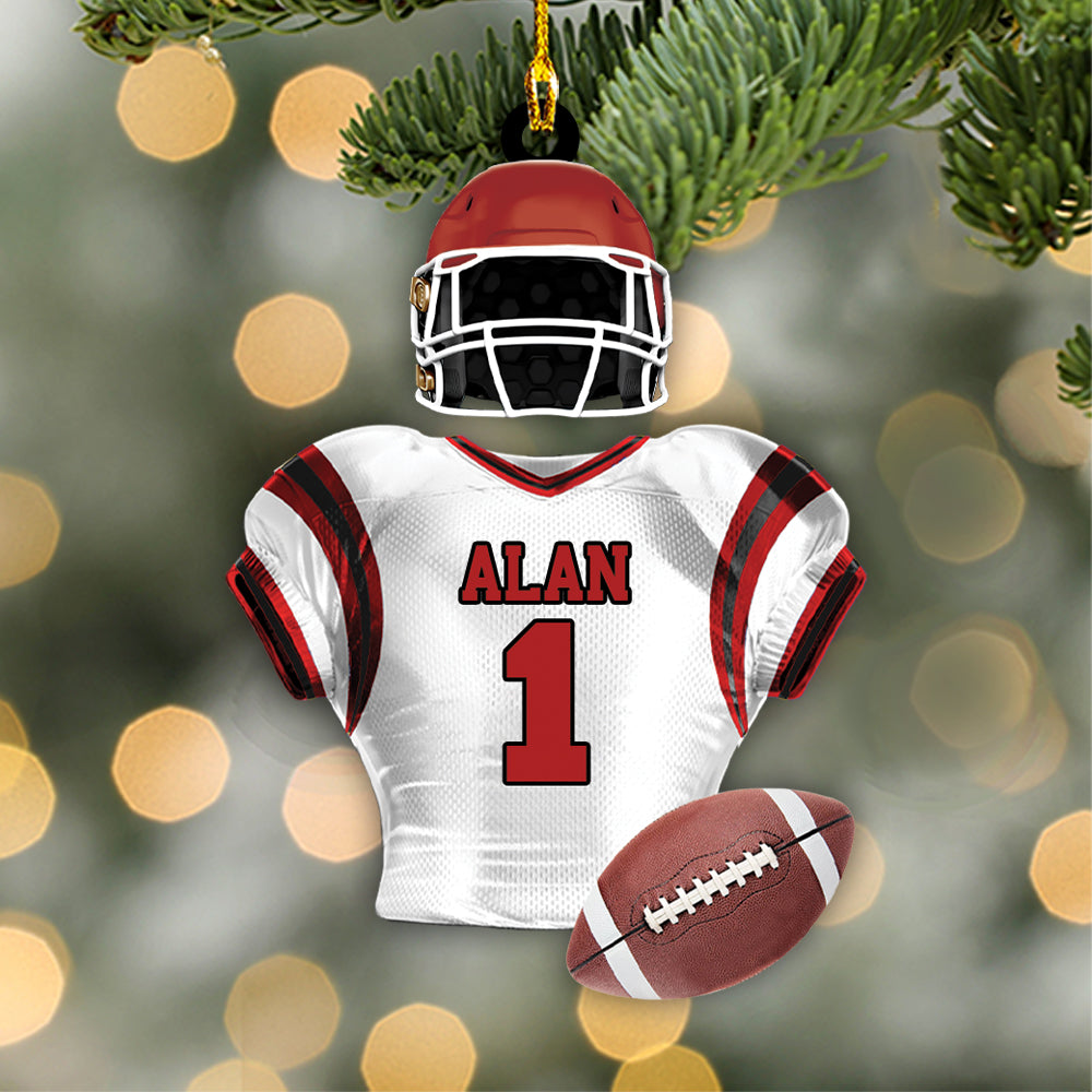 American Football Player Uniform Personalized Acrylic Ornament For Football Player - Gift For Football Lovers