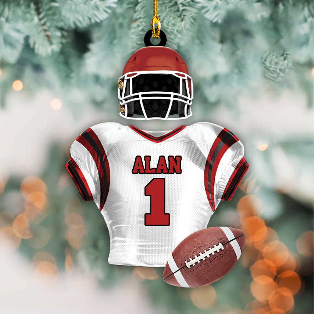 American Football Player Uniform Personalized Acrylic Ornament For Football Player - Gift For Football Lovers