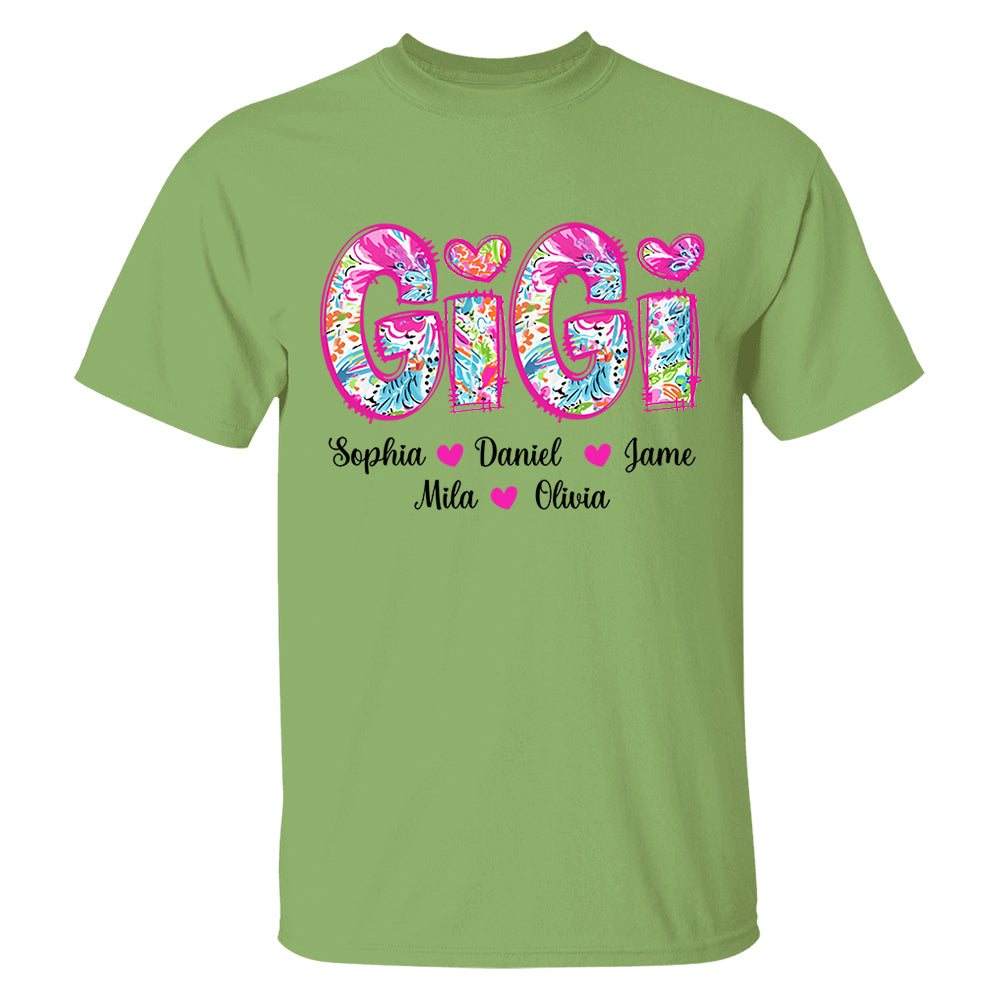 Personalized Grandma Shirt, Custom Nickname and Kid, Gift For Mother's Day T1807 Li29