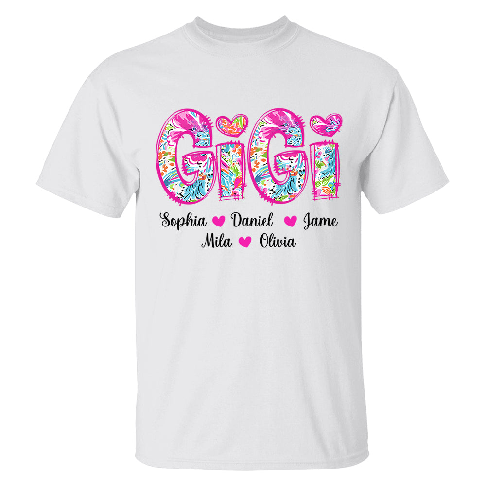 Personalized Grandma Shirt, Custom Nickname and Kid, Gift For Mother's Day T1807 Li29