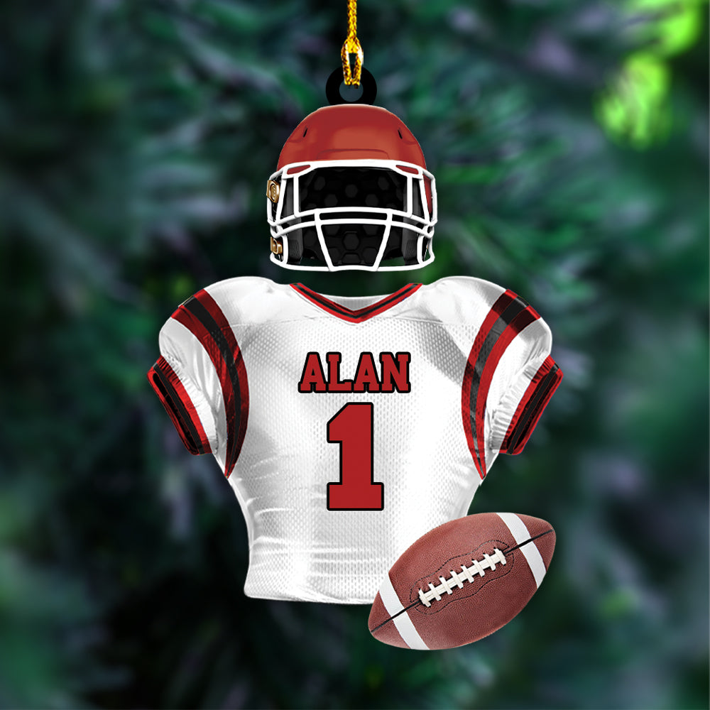 American Football Player Uniform Personalized Acrylic Ornament For Football Player - Gift For Football Lovers