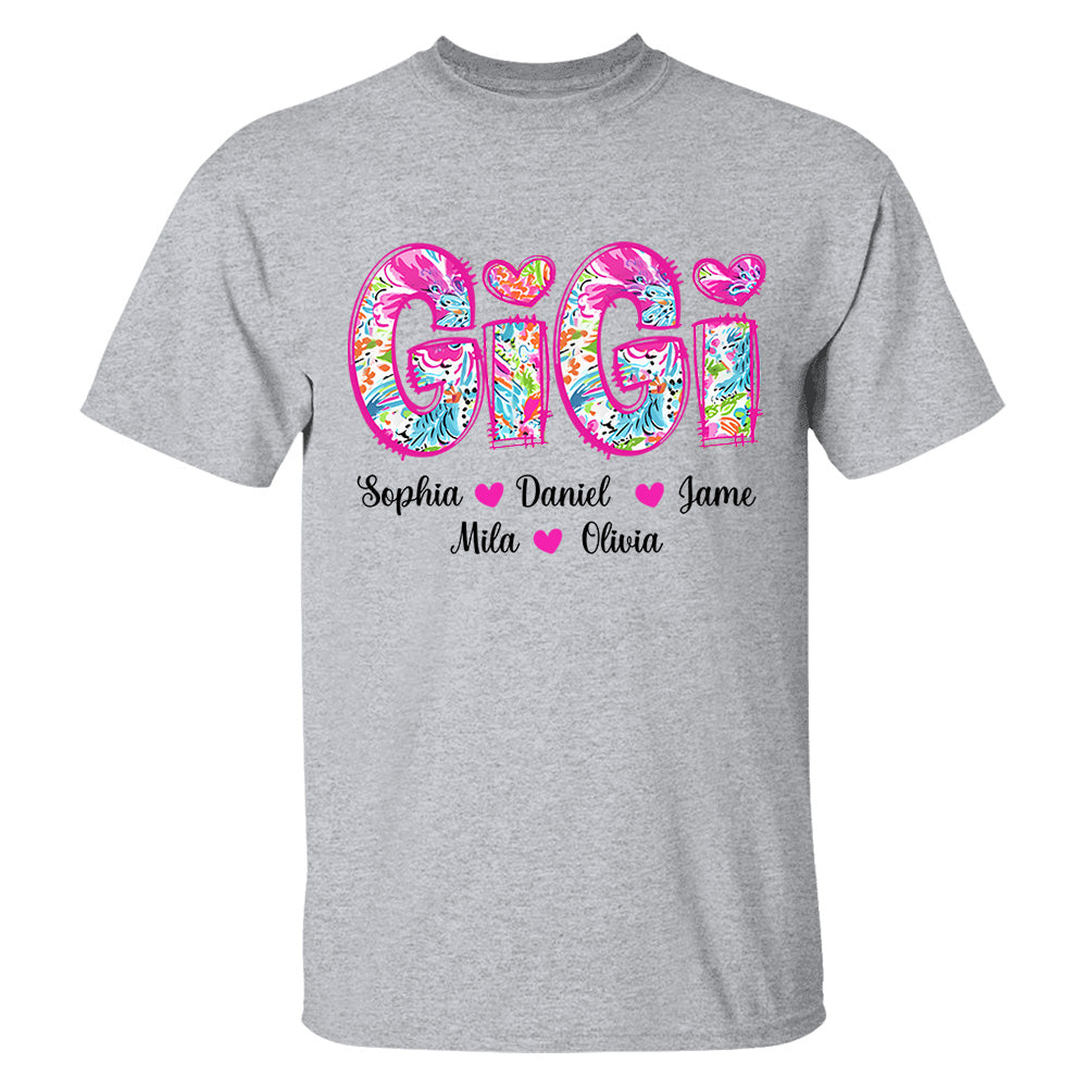 Personalized Grandma Shirt, Custom Nickname and Kid, Gift For Mother's Day T1807 Li29