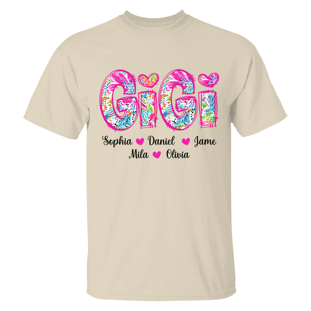 Personalized Grandma Shirt, Custom Nickname and Kid, Gift For Mother's Day T1807 Li29
