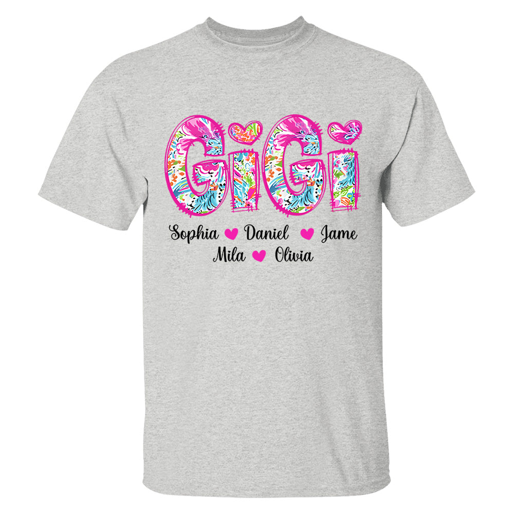 Personalized Grandma Shirt, Custom Nickname and Kid, Gift For Mother's Day T1807 Li29