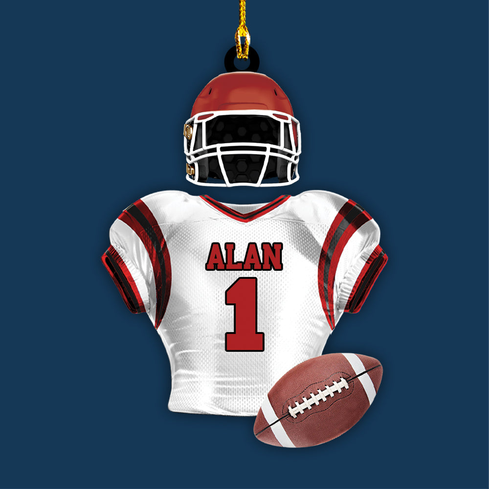 American Football Player Uniform Personalized Acrylic Ornament For Football Player - Gift For Football Lovers