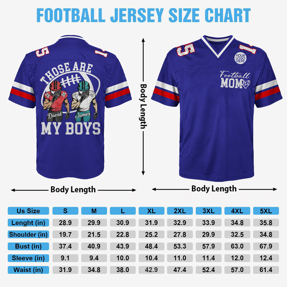 Personalized Football Mom Jersey, Those Are My Boys Custom American Football Jersey, Custom Player Names & Numbers, Game Day Mom Gift T24