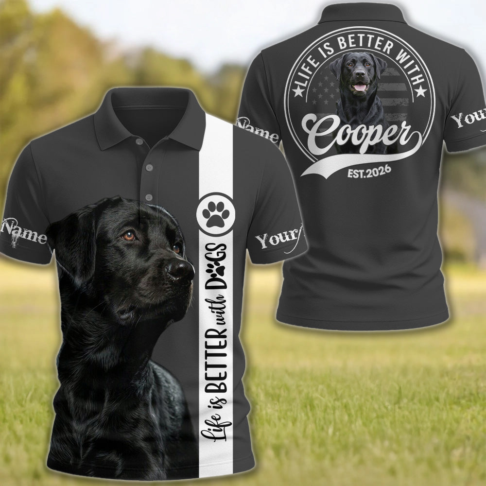 Life Is Better With A Dog, Personalized Shirt, Custom Photo Gift For Dog Lover T1807 T24