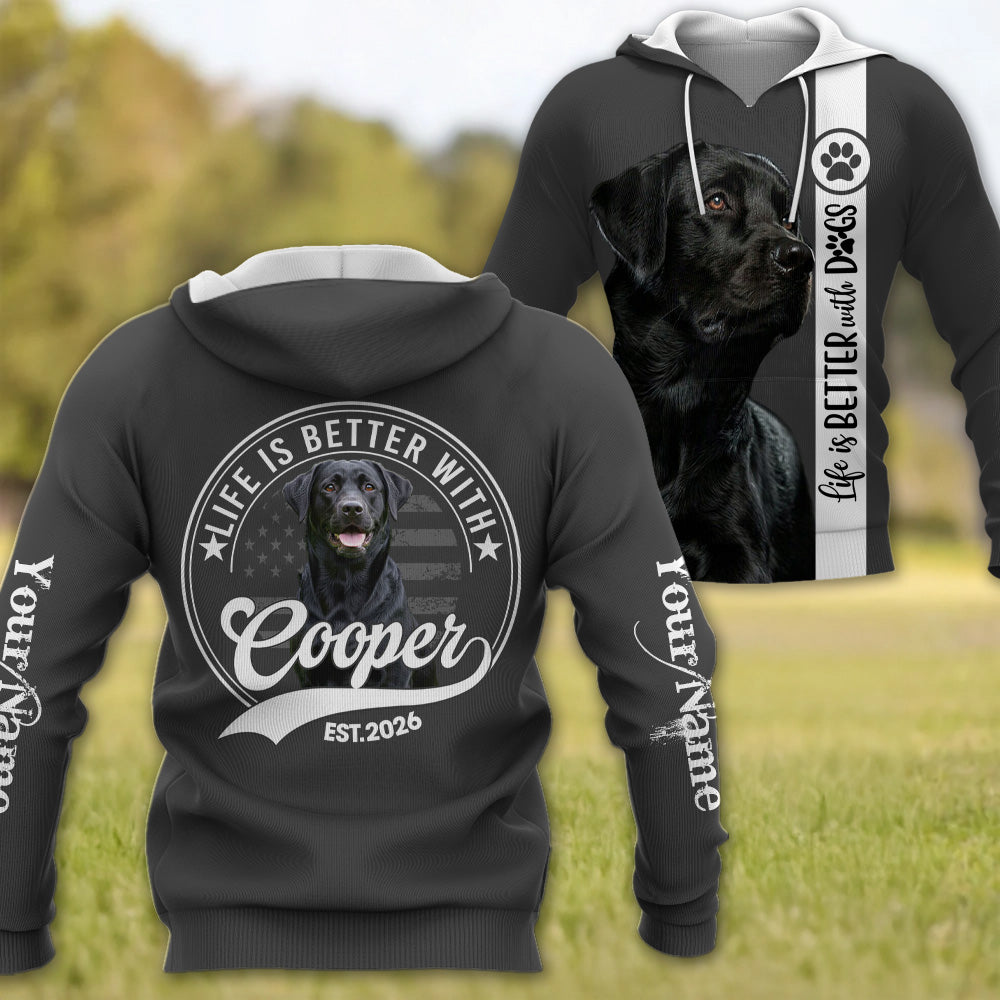 Life Is Better With A Dog, Personalized Shirt, Custom Photo Gift For Dog Lover T1807 T24